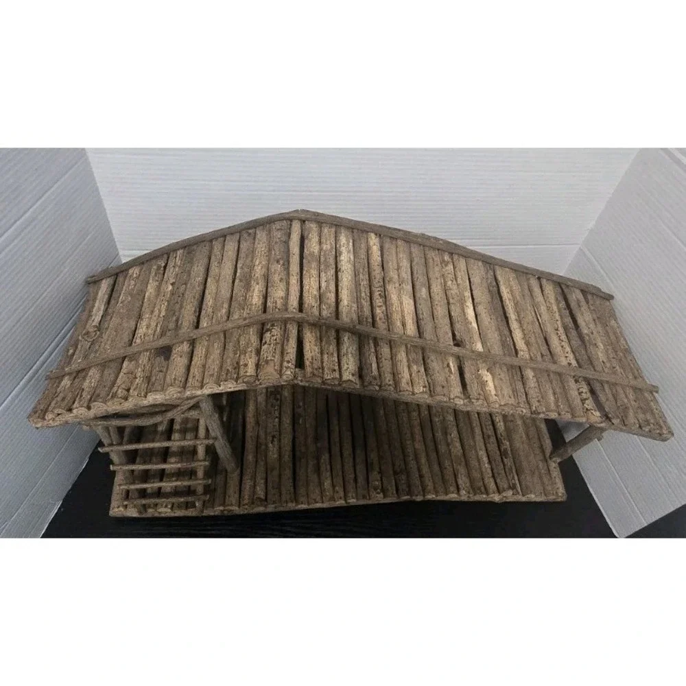 Vintage Rustic Nativity Scene Manger Only 24